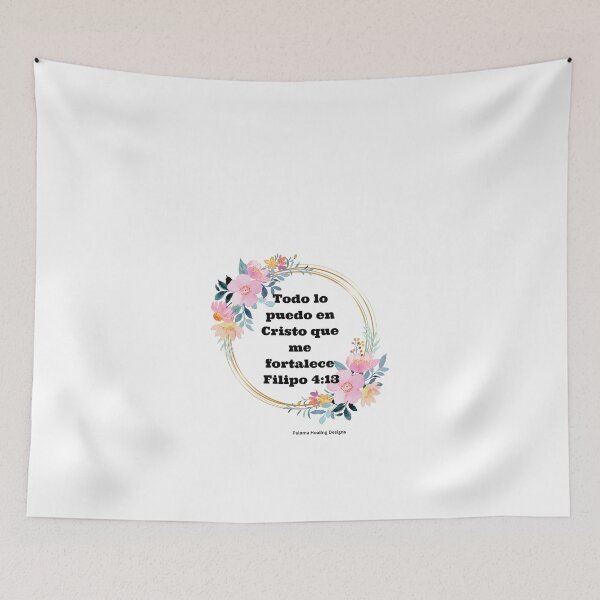 Item preview, Verso, Flilipos 4:13 con Flores rosita designed and sold by PalomaHealing24.