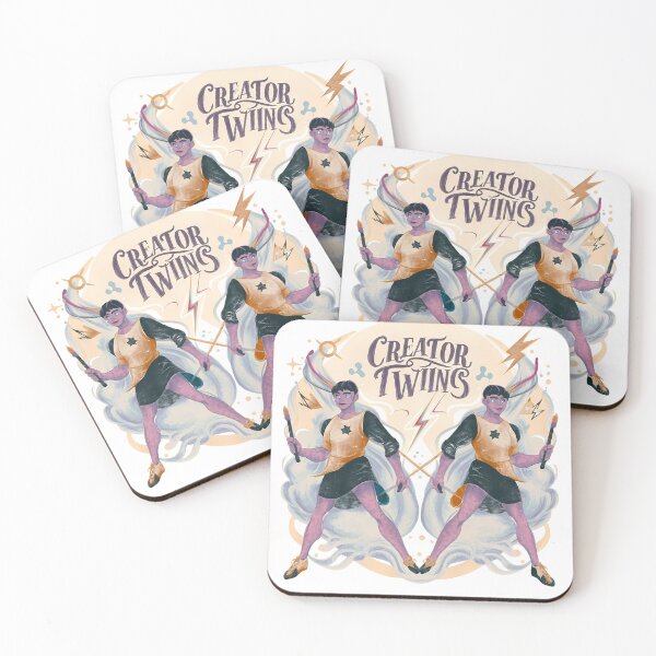 Item preview, Creator Twins – Artistic Dual Character Illustration designed and sold by EpicFabrics.