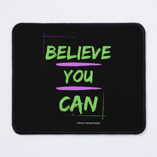 Item preview, Believe You Can slogan in neon green letters designed and sold by PalomaHealing24.