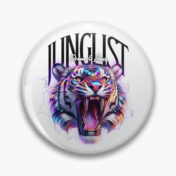 Item preview, JUNGLIST  - Tooth Tiger Dnb (Black)  designed and sold by Discothreadz.