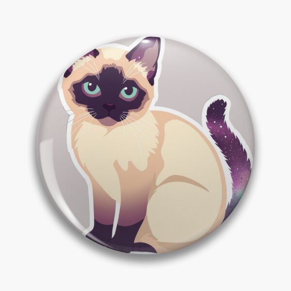 Item preview, Cute Pastel Goth Galaxy Siamese Cat Sticker - Cosmic Soft Aesthetic designed and sold by QuikFun.