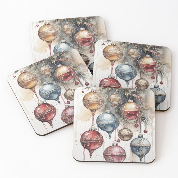 Item preview, Watercolor Christmas Ornaments designed and sold by LenaArte25.