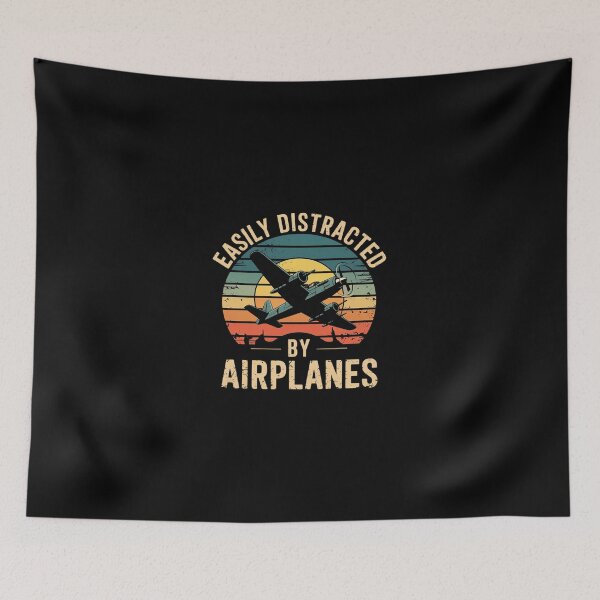 Item preview, Easily Distracted By Airplanes Lover Pilot Aviation  designed and sold by dainegilbert.