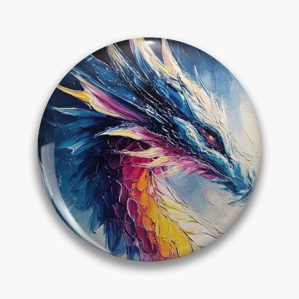Item preview, Painterly Abstract Rainbow Dragon designed and sold by SuzyQ Imagines AI Art.