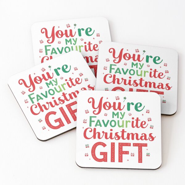 Item preview, "You're My Favourite Christmas Gift" Romantic Holiday Typography designed and sold by Lavaana.