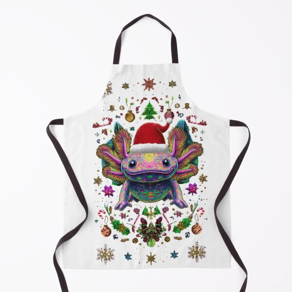 Item preview, Vibrant Psychedelic Axolotl Christmas Design – Cute Kawaii Santa Axolotl – Festive Holiday Art designed and sold by MadeByACJ.