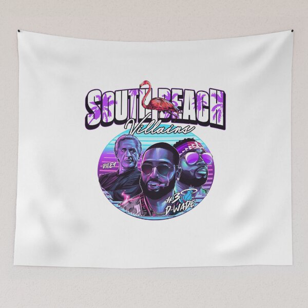 Item preview, Dwyane Wade Pat Riley South Beach Villains Neon Basketball Art designed and sold by lojadpop.