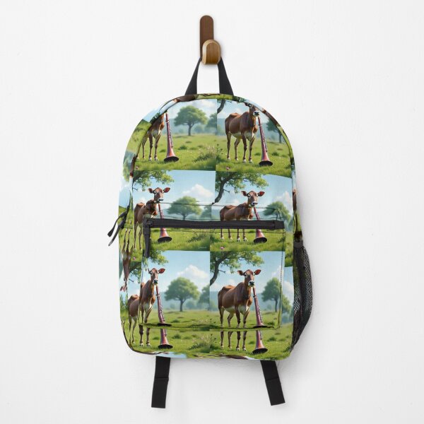 Item preview, Countryside Melody – Cow and Bassoon Illustration designed and sold by TreatLLC.