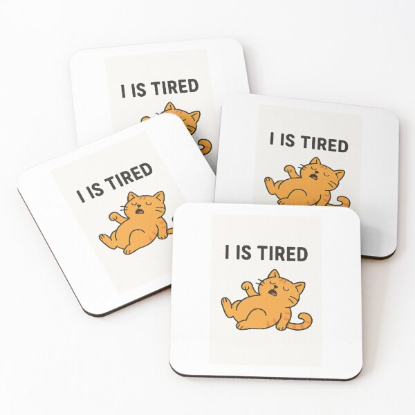 Item preview, Tired cat cartoon-Funny lazy kitty lllustration  designed and sold by MKSHOP98.