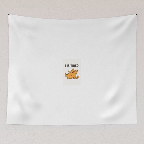 Item preview, Tired cat cartoon-Funny lazy kitty lllustration  designed and sold by MKSHOP98.