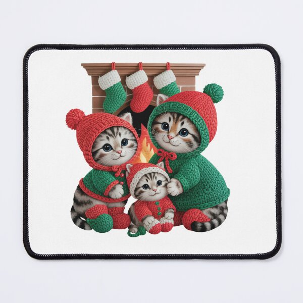 Item preview, Christmas Kitten Family in Point | Cozy Christmas Kittens designed and sold by Polarisofficial.