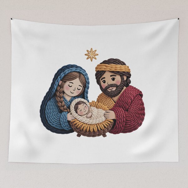 Item preview, Holy Family in Yarn and Crochet | Christmas Nativity Scene designed and sold by Polarisofficial.