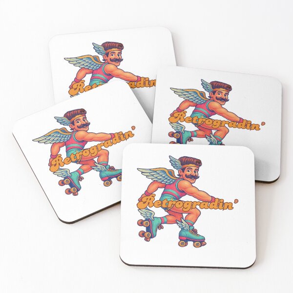 Item preview, Retrogradin’ – Retro Mercury Roller Skating Astrology Design designed and sold by SecondhandBandaid.