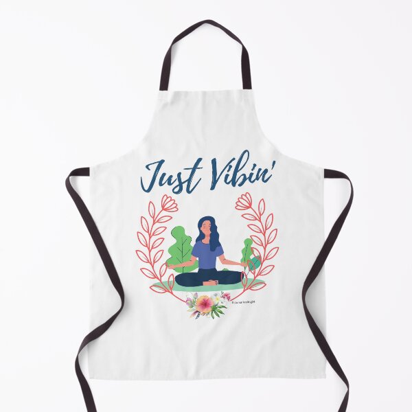 Item preview, Just Vibin' slogan in blue with flowers designed and sold by PalomaHealing24.