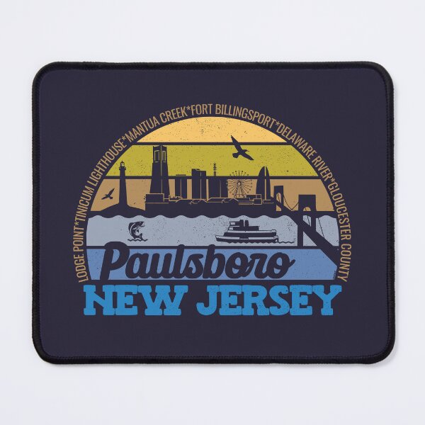 Item preview, Paulsboro New Jersey Sunset Retro Vintage Local Pride Logo designed and sold by CRHPOD20.