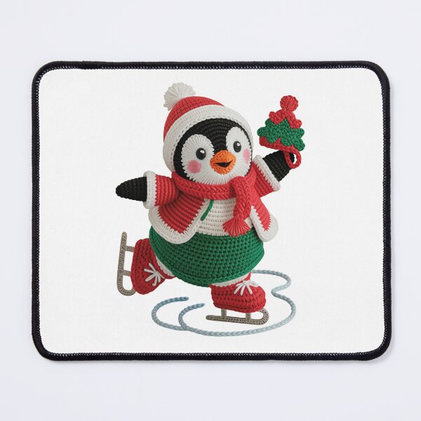 Item preview, Christmas Skating Penguin | Winter Crochet Design designed and sold by Polarisofficial.