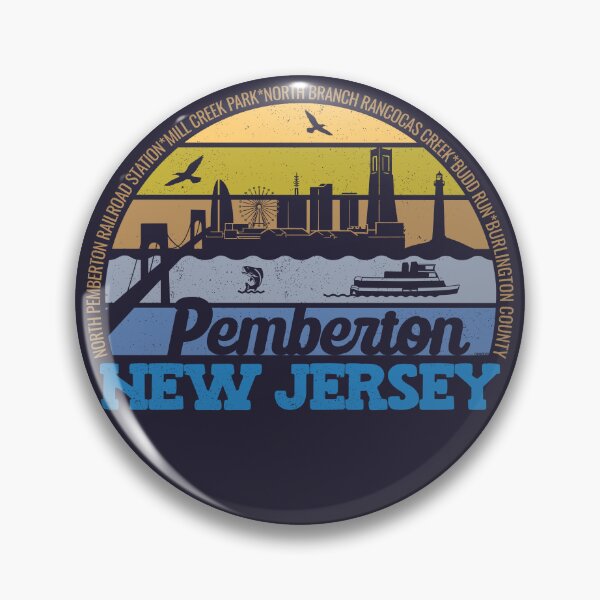 Item preview, Pemberton New Jersey Sunset Retro Vintage Local Pride Logo designed and sold by CRHPOD20.