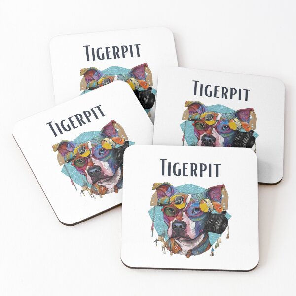 Item preview, TigerPit Pit Bull Abstract designed and sold by Olivia Tatara.