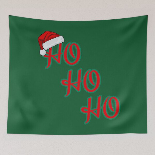 Item preview, Santa hat and the phrase "HO HO HO".  designed and sold by southerndoll67.