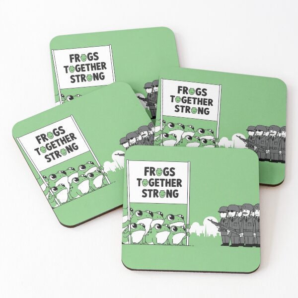 Item preview, Amphibian Solidarity: Frogs Against Fascism designed and sold by DracosFire.
