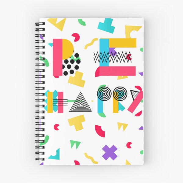 Item preview, BE HAPPY Memphis Style Geometric Art | Retro 80s Abstract designed and sold by MG.STUDIO.