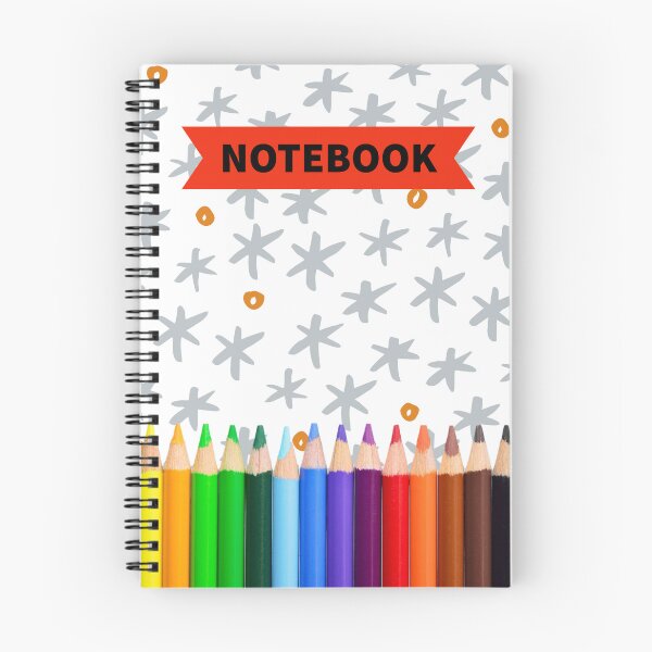 Item preview, Colorful Pencils Notebook Cover | Doodle Stars Creative Design designed and sold by MG.STUDIO.