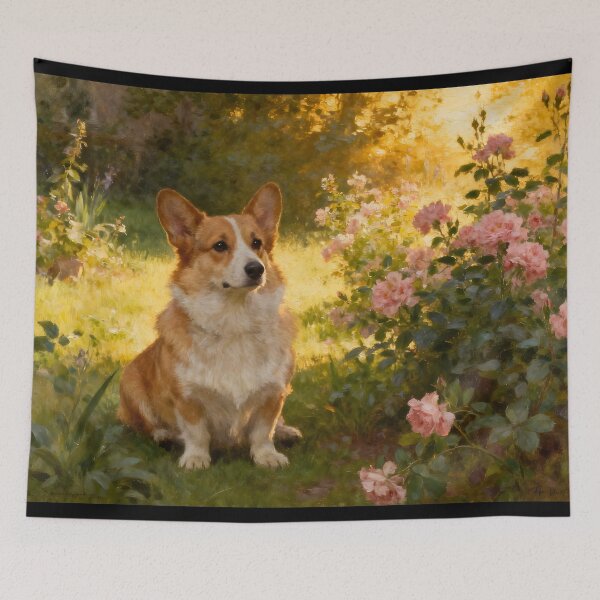 Item preview, Corgi in the Flowers II designed and sold by silvercalico.