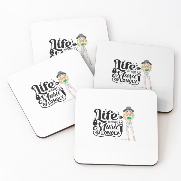 Item preview, Life without music is lonely, blonde girl designed and sold by PalomaHealing24.