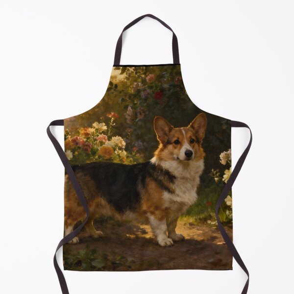 Item preview, Corgi in the Flowers III designed and sold by Silver Calico Studio.