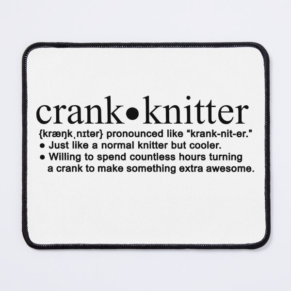 Item preview, crank knitter hand knitting machine user funny knitting designed and sold by Doooriginals.