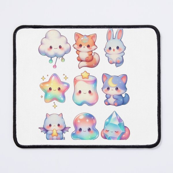 Item preview, Kawaii Pastel Creatures – Cute Fox, Bunny, Star, Cloud & Jelly Characters designed and sold by SuyPrintArt.