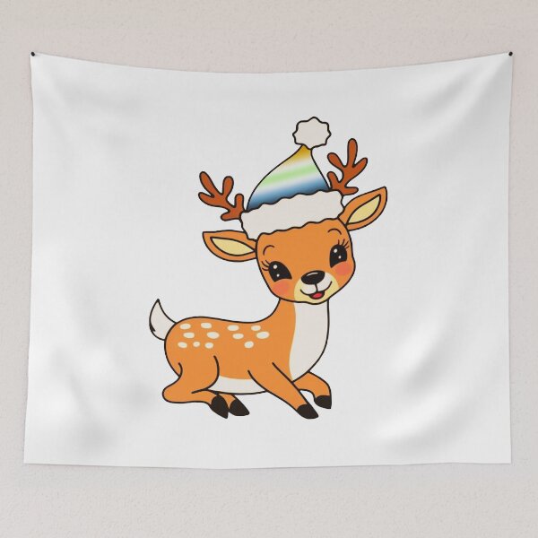 Item preview, AroAce Agender Santa Hat Reindeer – Cute AroAce Agender Christmas Design designed and sold by Travelslightly.
