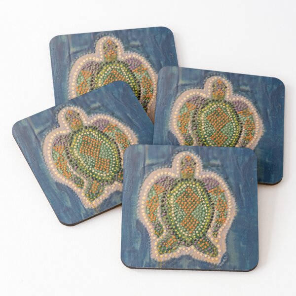 Item preview, Maori Turtle Encaustic Dot Art designed and sold by Maria Pahno Art.