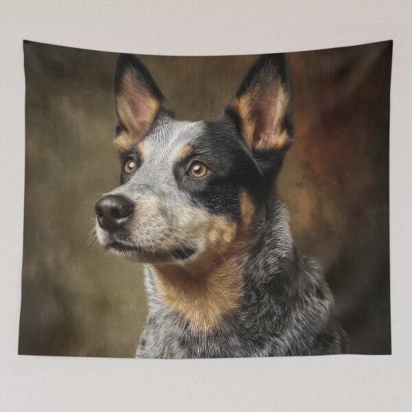 Item preview, Australian Cattle Dog Portrait designed and sold by Elisabeth Lucas.
