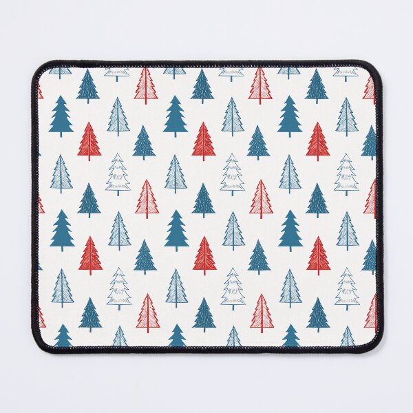 Item preview, Holiday patterns, Minimalist modern pine tree pattern, red, green pine tree handdrawn artwork, winter holiday season  designed and sold by navitalidesign.