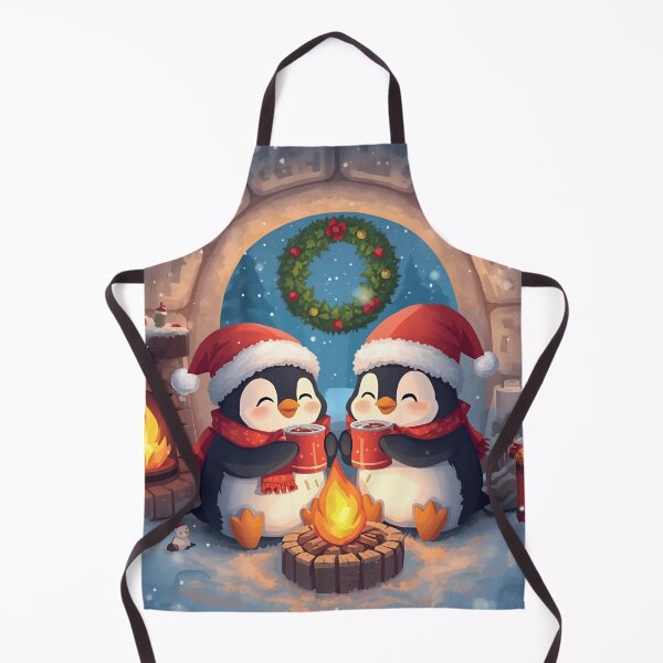 Item preview, Penguin Couple – Warm Christmas in the Igloo designed and sold by WildlifeWhimsy.