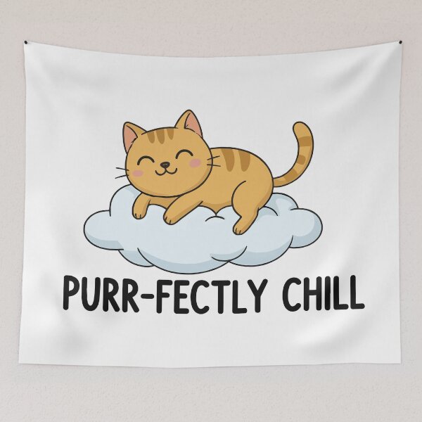 Item preview, Purr-fectly Chill Cloud Cat designed and sold by Red Arts.