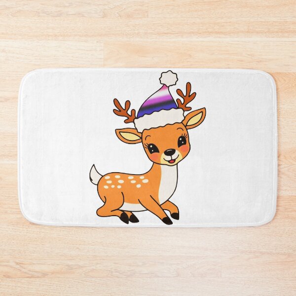 Item preview, Genderfluid Flag Santa Hat Reindeer – Cute LGBTQ Christmas Design designed and sold by Travelslightly.