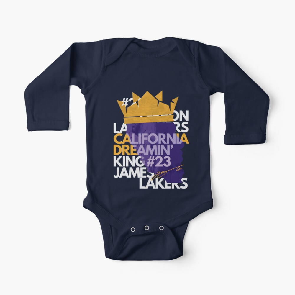 California Dreamin' King 23 Lebron James Lakers Baby One-Piece for Sale by  elhefe