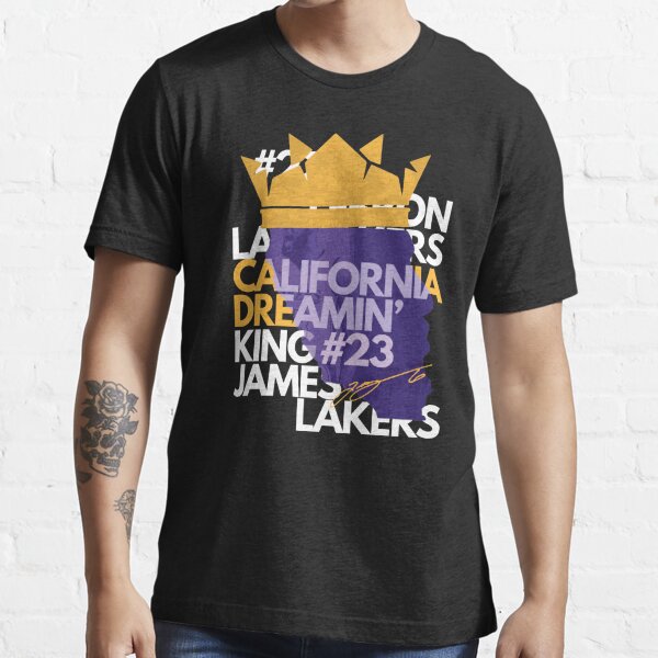 California Dreamin' King 23 Lebron James Lakers Graphic T-Shirt Dress for  Sale by elhefe