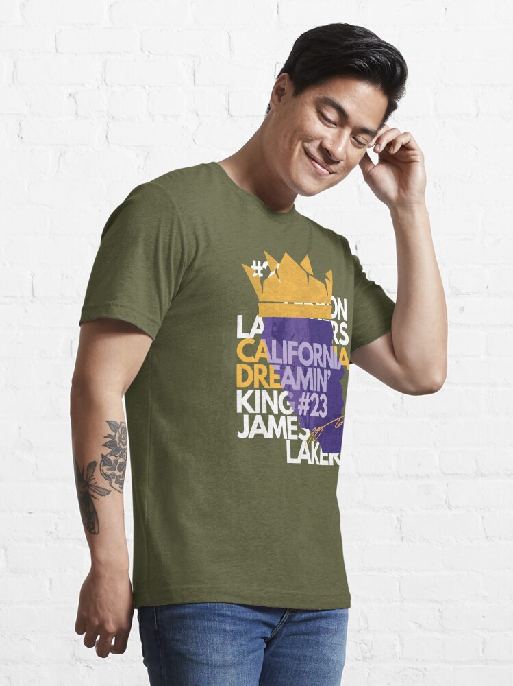 California Dreamin' King 23 Lebron James Lakers Graphic T-Shirt Dress for  Sale by elhefe