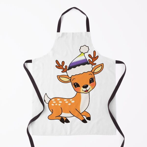 Item preview, Nonbinary Flag Santa Hat Reindeer – Cute LGBTQ Christmas Design designed and sold by Travelslightly.