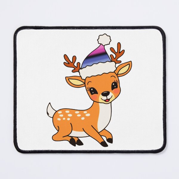 Item preview, Omnisexual Flag Santa Hat Reindeer – Cute LGBTQ Christmas Design designed and sold by Travelslightly.