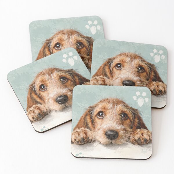 Item preview, Basset Fauve Peeking over Wall 01 designed and sold by Elisabeth Lucas.