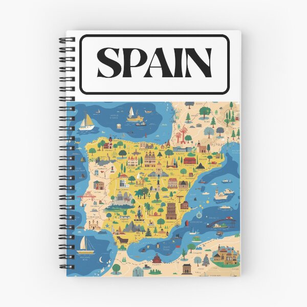 Item preview, Travel - Spain. Funky map designed and sold by BlossomPrintCo.