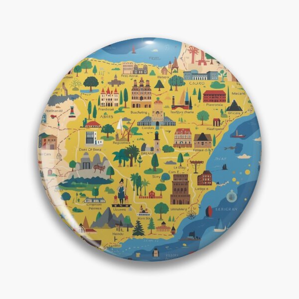 Item preview, Travel - Spain. Funky map designed and sold by BlossomPrintCo.