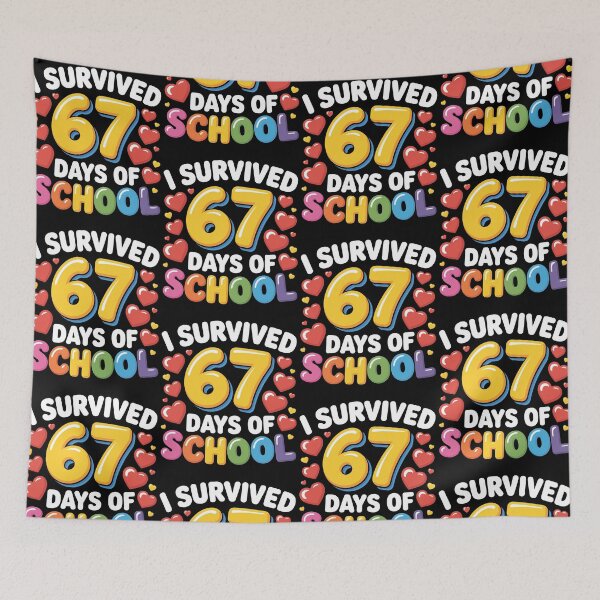 Item preview, I Survived 67 Six Seven Days Of School 100th Day of School Math Teacher Student designed and sold by jakaun.
