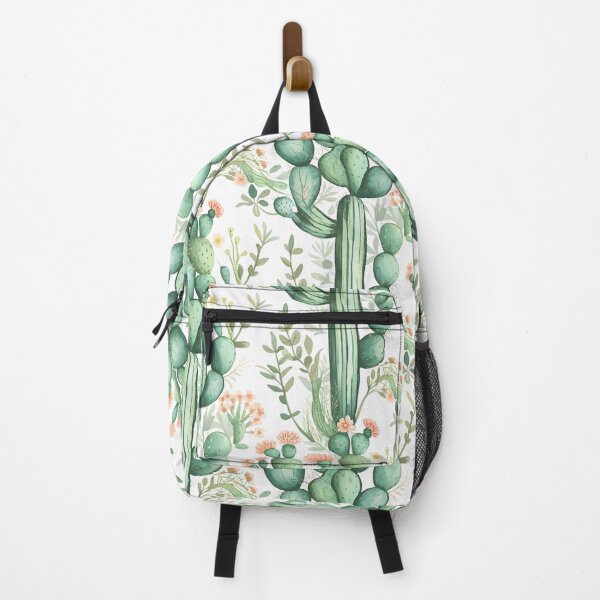 Item preview, Cactus With Pink Flowers Pattern – Boho Desert Floral Seamless Design designed and sold by CoastalEmp.