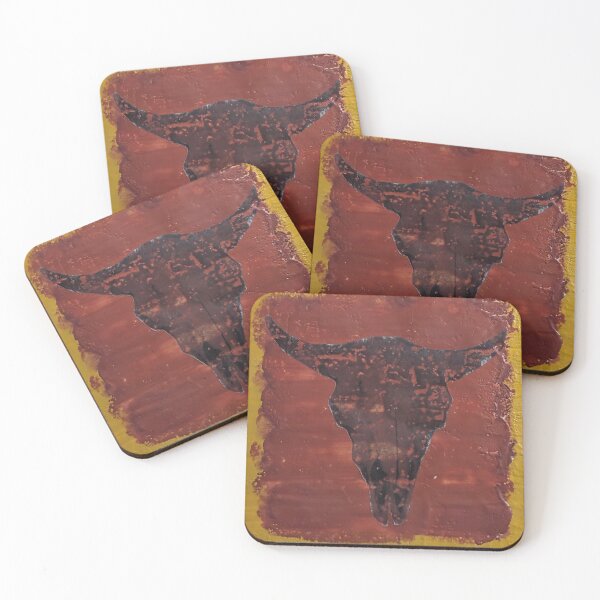 Item preview, Steer Skull – Western Encaustic Art designed and sold by Maria Pahno Art.