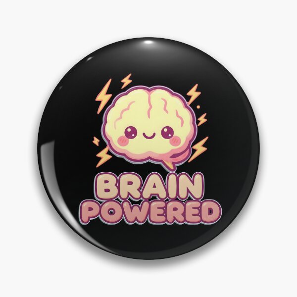 Item preview, Brain Powered Cute Kawaii Brain Illustration – Positive Energy Cartoon Design designed and sold by PureBrain.